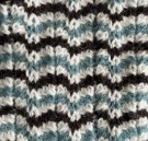 Rokkesokk -Maddy-sokken - strikkepakke- lys grå/rosa/grønn thumbnail