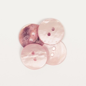 Perlemorknapp rosa 15 mm