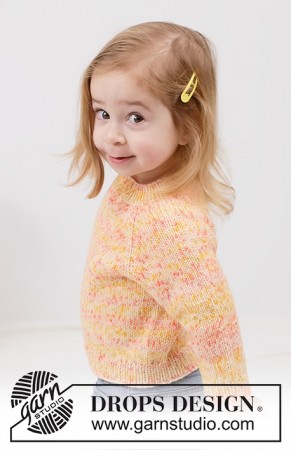 Tangerine Twist genser str 9-10 år farge 17 Solskinn